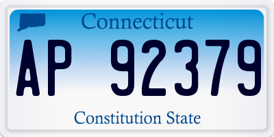 CT license plate AP92379