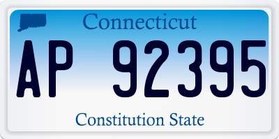 CT license plate AP92395
