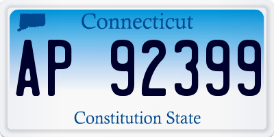 CT license plate AP92399