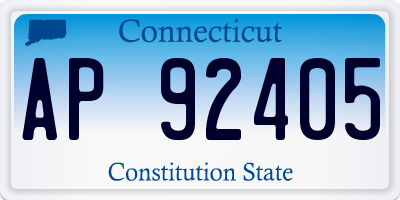 CT license plate AP92405