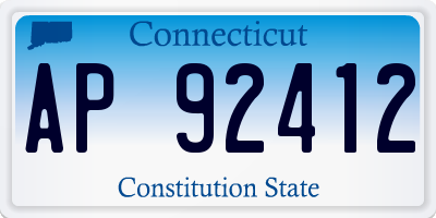 CT license plate AP92412