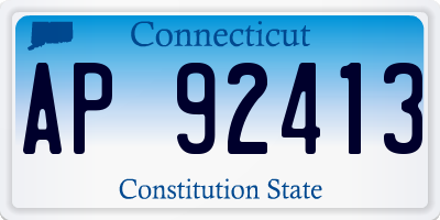 CT license plate AP92413