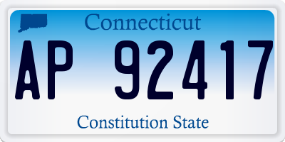 CT license plate AP92417