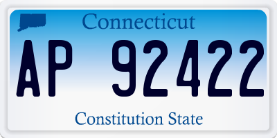 CT license plate AP92422