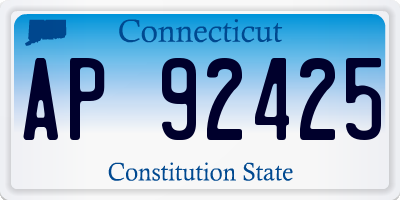 CT license plate AP92425