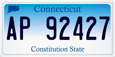 CT license plate AP92427
