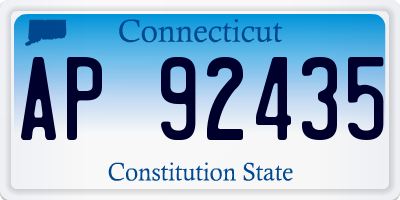 CT license plate AP92435