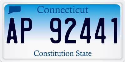 CT license plate AP92441