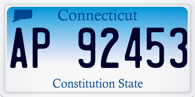 CT license plate AP92453