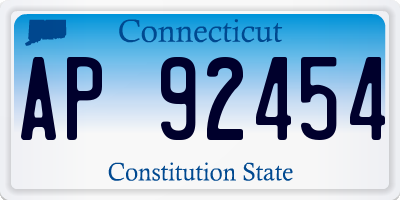 CT license plate AP92454