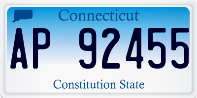 CT license plate AP92455