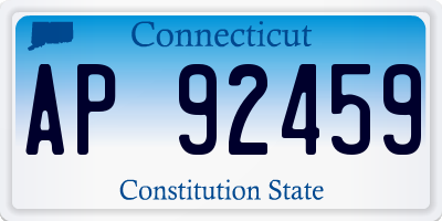 CT license plate AP92459