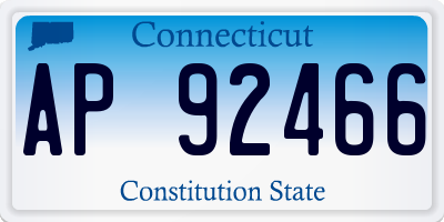 CT license plate AP92466