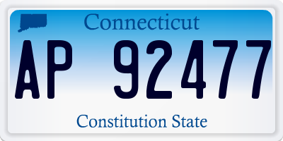 CT license plate AP92477