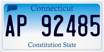 CT license plate AP92485