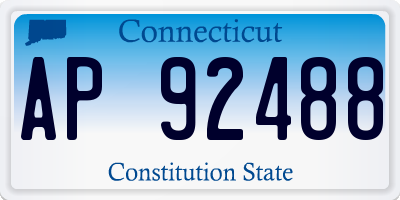 CT license plate AP92488