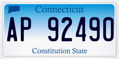 CT license plate AP92490