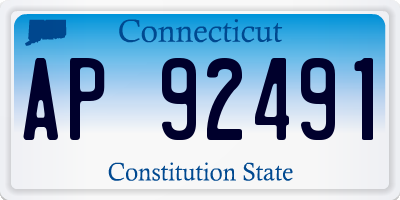 CT license plate AP92491