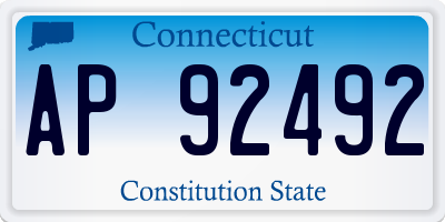 CT license plate AP92492