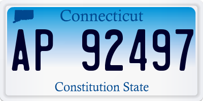 CT license plate AP92497