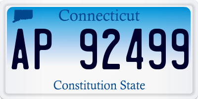 CT license plate AP92499
