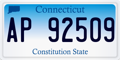 CT license plate AP92509