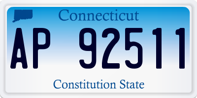 CT license plate AP92511