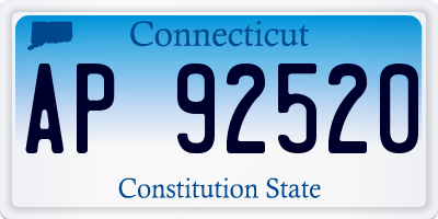 CT license plate AP92520