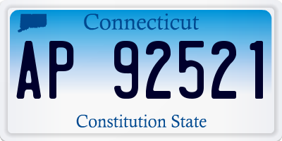 CT license plate AP92521