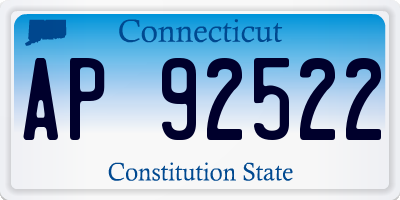 CT license plate AP92522