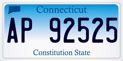 CT license plate AP92525