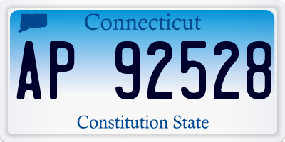 CT license plate AP92528