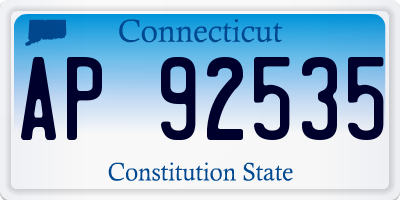CT license plate AP92535