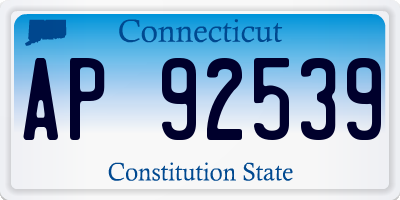 CT license plate AP92539
