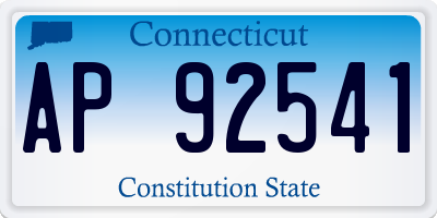 CT license plate AP92541