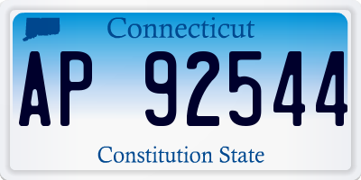 CT license plate AP92544