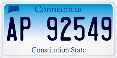 CT license plate AP92549