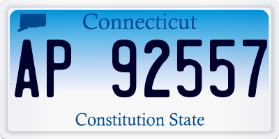 CT license plate AP92557