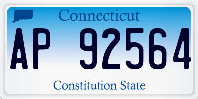 CT license plate AP92564