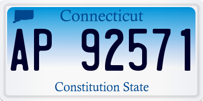 CT license plate AP92571