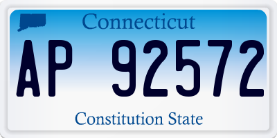 CT license plate AP92572