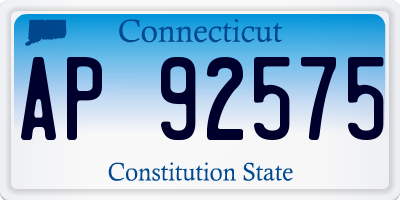 CT license plate AP92575