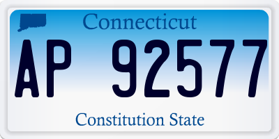 CT license plate AP92577