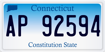 CT license plate AP92594