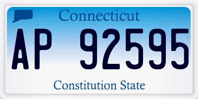 CT license plate AP92595