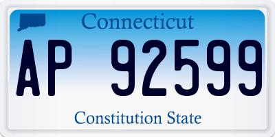 CT license plate AP92599