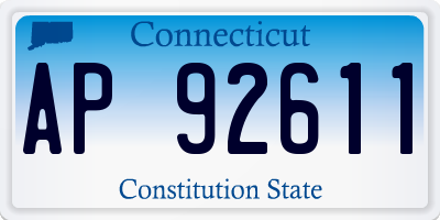 CT license plate AP92611