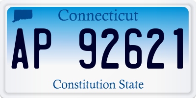 CT license plate AP92621