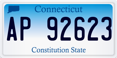 CT license plate AP92623