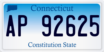 CT license plate AP92625